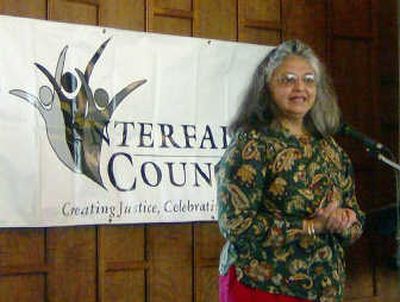 
Aruna Bhuta shared a Hindu song and story during a multifaith service at Bethany Presbyterian Church in April. Fig Tree photos
 (Fig Tree photos / The Spokesman-Review)