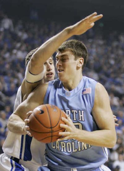
UNC's Tyler Hansbrough had his third double-double. Associated Press
 (Associated Press / The Spokesman-Review)