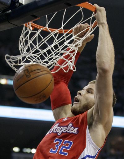 Clippers forward Blake Griffin, who was slowed by a knee injury during the NBA playoffs, made the U.S. Olympic basketball team. (Associated Press)
