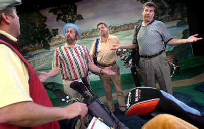 
From left, Mike Hynes stars as Cameron, Jerry Uppinghouse as Donnie, Dave Rideout as Rock and Brad Picard as Ted in Spokane Civic Theatre's production of 