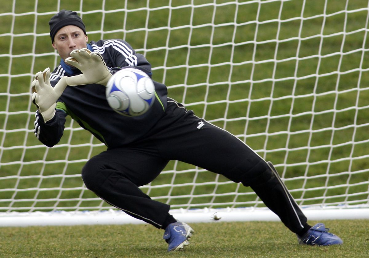 Sounders 39-year-old goalkeeper Kasey Keller expects to face many shots because Seattle has an inexperienced defense.  (Associated Press / The Spokesman-Review)