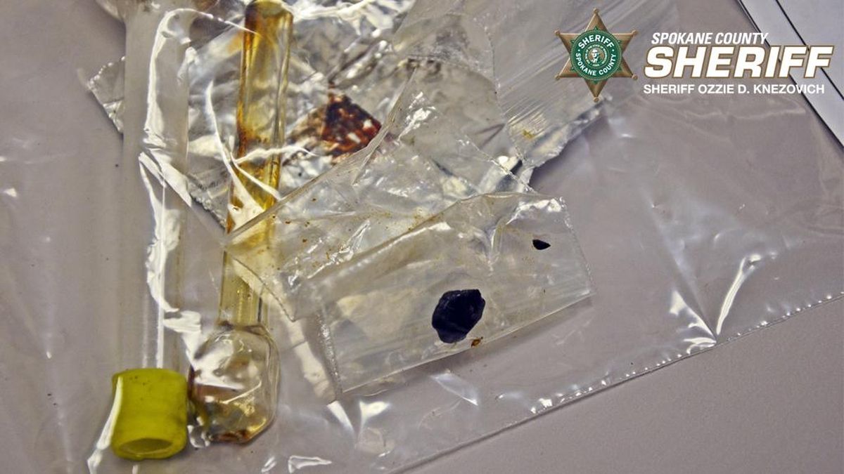 Heroin and drug paraphernalia recovered in the course of an operation in Spokane Valley earlier this month. (Spokane County Sheriff’s Office)