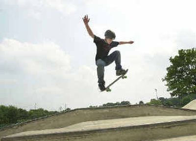 
Nick Marrone, of Poughquag, N.Y., does a skateboarding maneuver called an ollie, at the skate park Wednesday in Kennedy Park, in Sayreville, N.J. 
 (Associated Press / The Spokesman-Review)