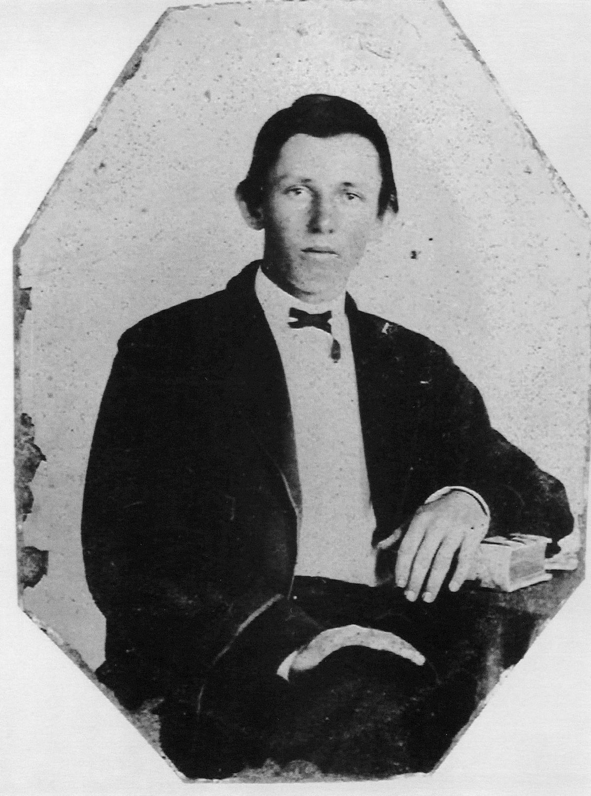 This undated file photo is thought to be an image of famed gunslinger Billy the Kid, William Bonney, near the age of 18. A newly discovered document, dated July 9, 1908, and found in southern New Mexico is shedding more light on the shooting death of Pat Garrett, the Old West lawman who gained fame for killing Bonney. (Associated Press)