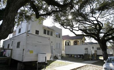 Federal Emergency Management Agency trailers sit in front of homes in New Orleans in February.  (File Associated Press / The Spokesman-Review)