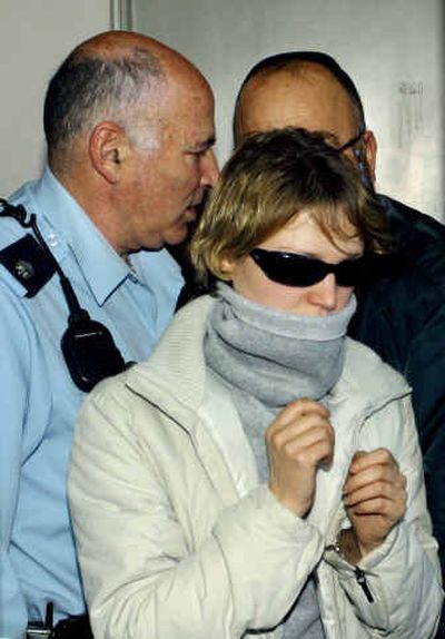 
Galina Goriatzkin, 31, is brought to Tel Aviv's District Court for an extension of her arrest on Feb. 24. 
 (Associated Press / The Spokesman-Review)