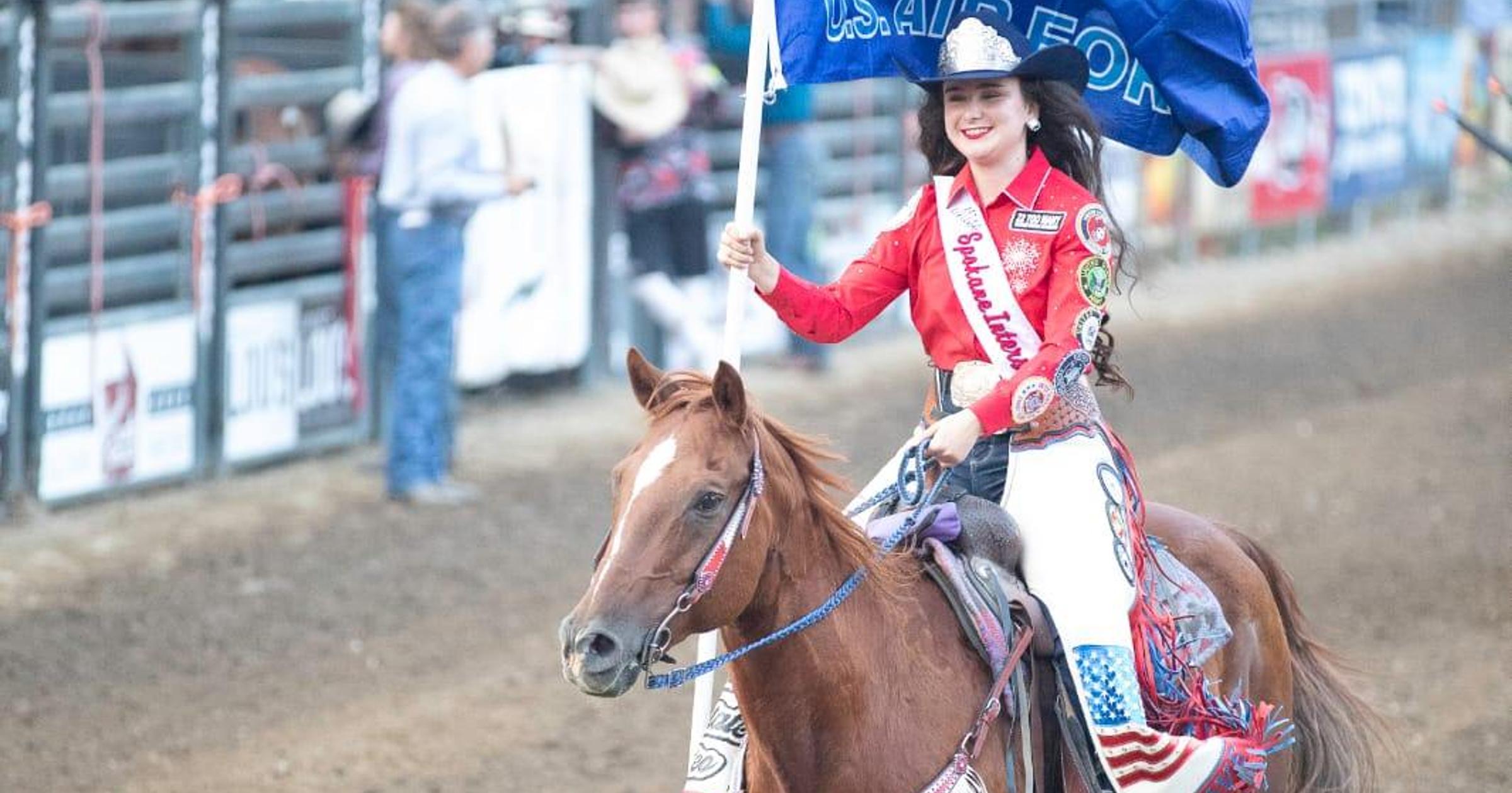 Rodeo queen honors military and her parents' service