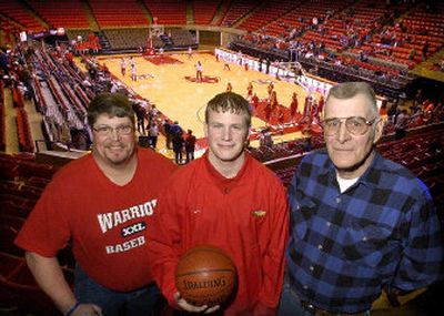 
Dale, Kevin and Dan Mills played in the State B for St. John. Dan's father also played for St. John in the days before the B. 
 (Joe Barrentine / The Spokesman-Review)