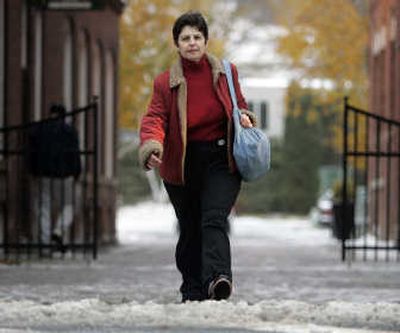 
Marcy Ross walks Tuesday  in Great Barrington, Mass., while wearing a pedometer. Associated Press
 (Associated Press / The Spokesman-Review)