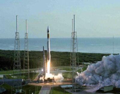 
In this photo provided by NASA, the Atlas V launch vehicle carrying the Mars Reconnaissance Orbiter lifts off the pad at the Cape Canaveral Air Force Station on Friday. 
 (Associated Press / The Spokesman-Review)
