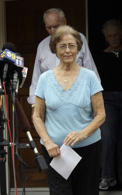 Marilyn Davenport appears at a news conference Wednesday. (Associated Press)
