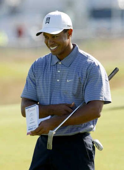
Tiger Woods smiles during practice at Carnoustie, Scotland. Associated Press
 (Associated Press / The Spokesman-Review)