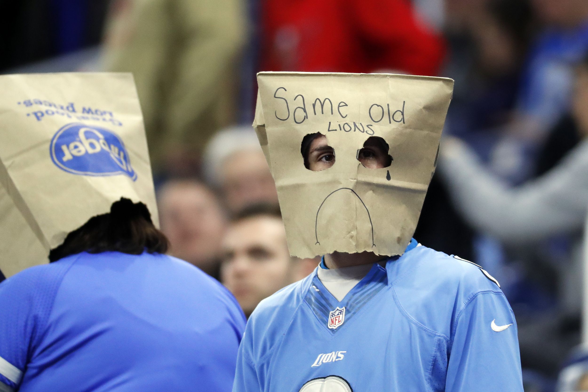 detroit lions bag head