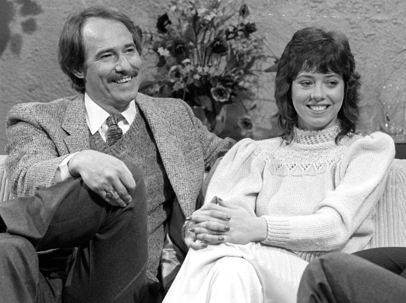 ORG XMIT: NYET201 FILE- This March 5, 1981 file photo shows John Phillips of the pop group 'The Mamas and The Papas,' left, and his daughter MacKenzie, right shown during a taping of the John Davidson Show in Burbank, Calif. Phillips says she had a long-term sexual relationship with her father, John. People magazine says Phillips writes in her new book, 
