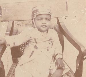 An early childhood photograph of Ravi Prakash, Pria Anand’s grandfather. (Courtesy of Pria Anand)