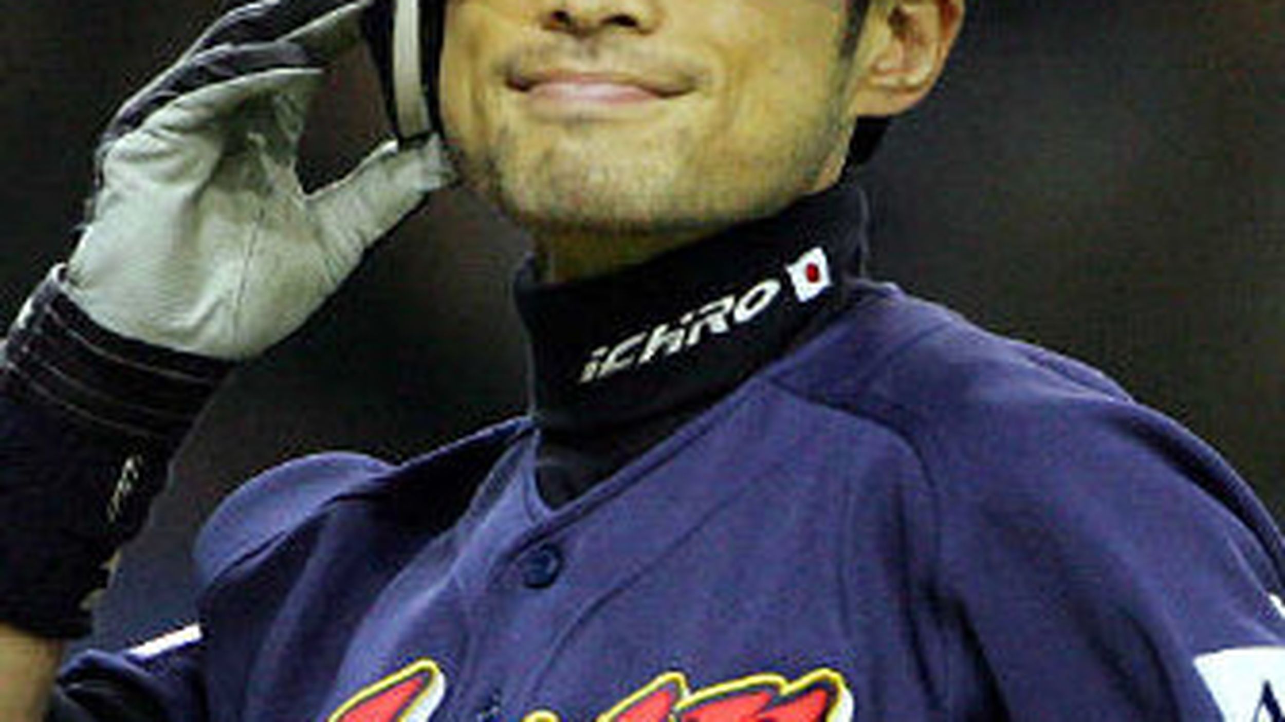 Seattle Mariners right fielder Ichiro Suzuki, playing for Japan in the  World Baseball Classic, speaks with reporters during practice at Angel  Stadium in Anaheim, California on March 11, 2006. Japan will face