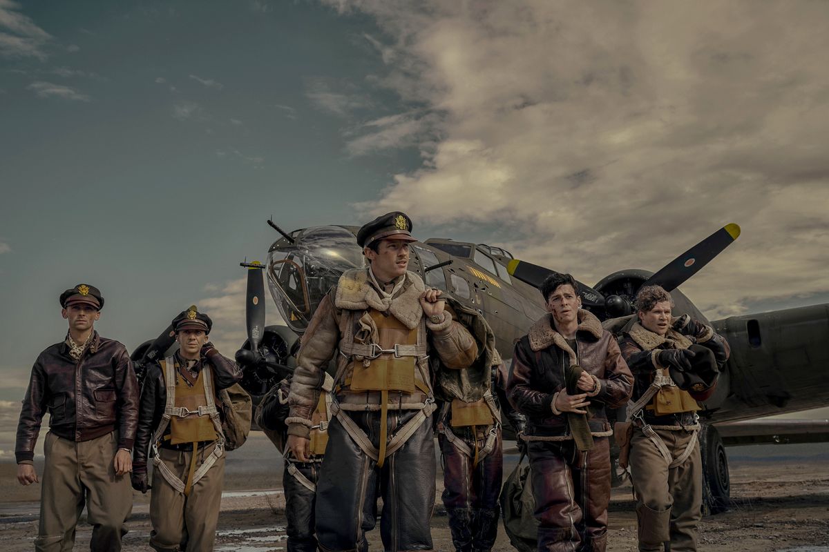A scene from “Masters of the Air,” premiering Friday, on Apple TV+.  (Apple TV+)