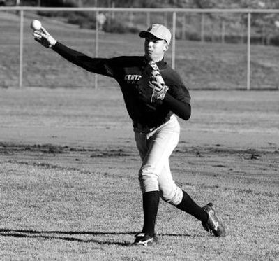 
CV second-baseman Ryan Simmelink, a senior and three-year starter, loosens up his throwing arm.
 (J. BART RAYNIAK / The Spokesman-Review)