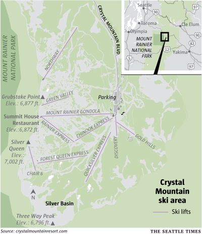 The Crystal Mountain ski resort.  (Seattle Times)