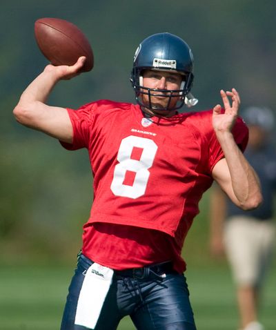 Seattle Seahawks quarterback Matt Hasselbeck has proven his worth.  (Associated Press / The Spokesman-Review)