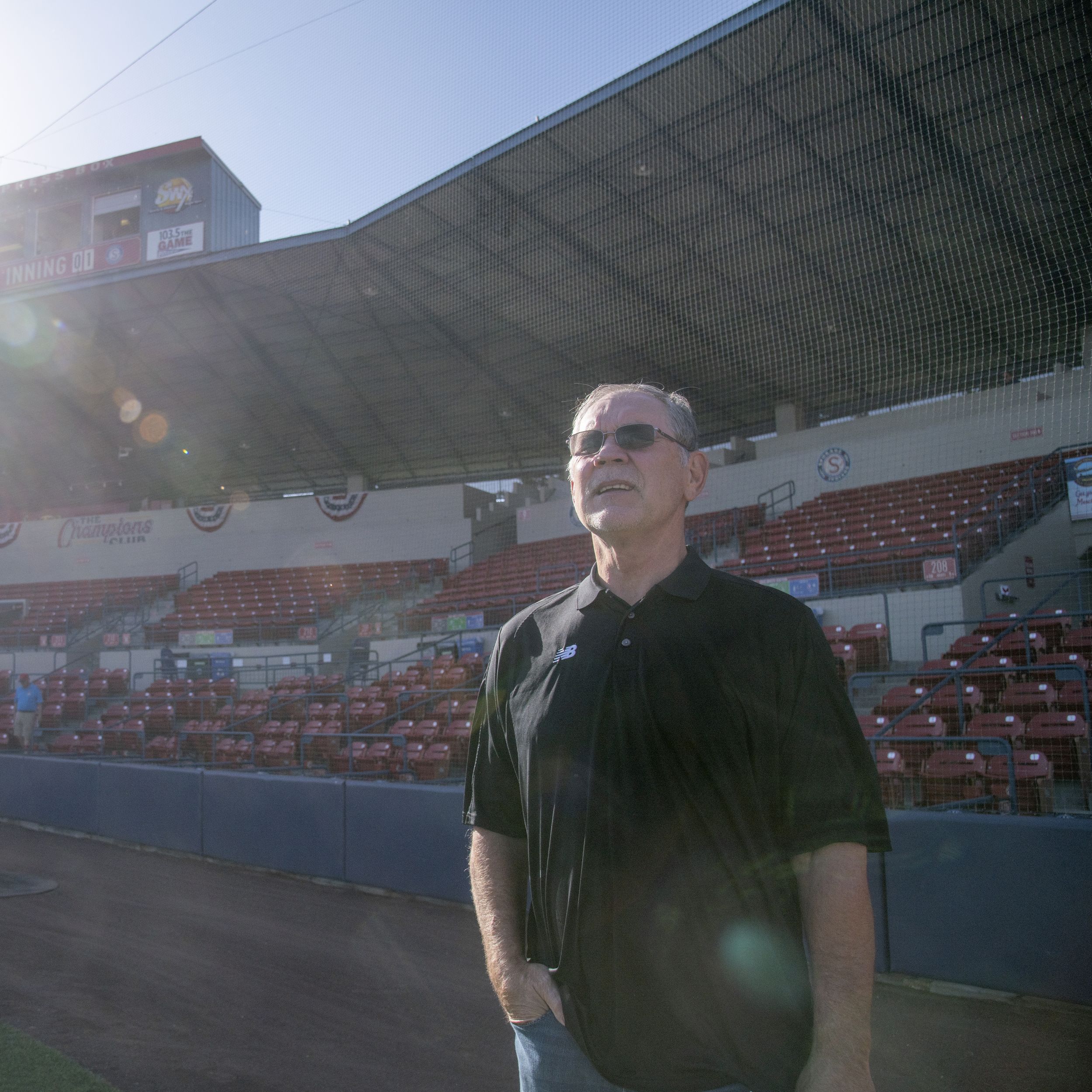 Giants' manager Bruce Bochy along with his family, as the World