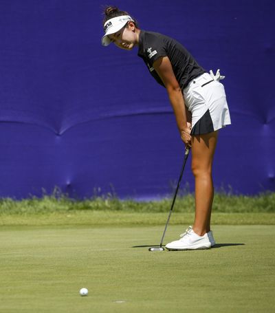 Yealimi Noh leads the Portland Classic at 19 under par. (Chris Kohley / Associated Press)