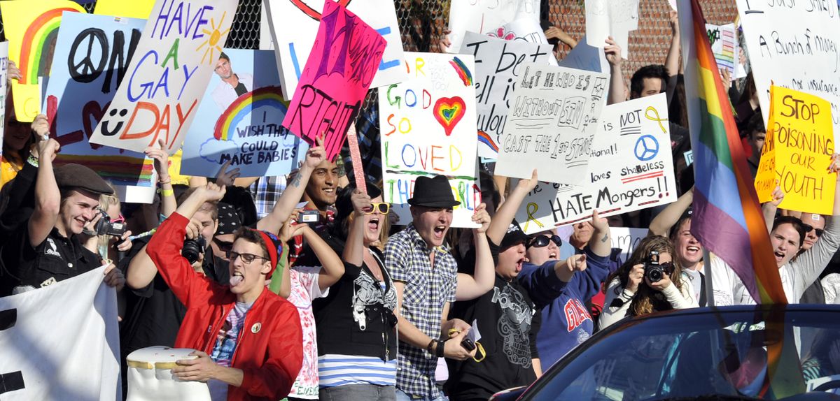 Protests counter Westboro pickets - Oct. 21, 2010 | The Spokesman-Review