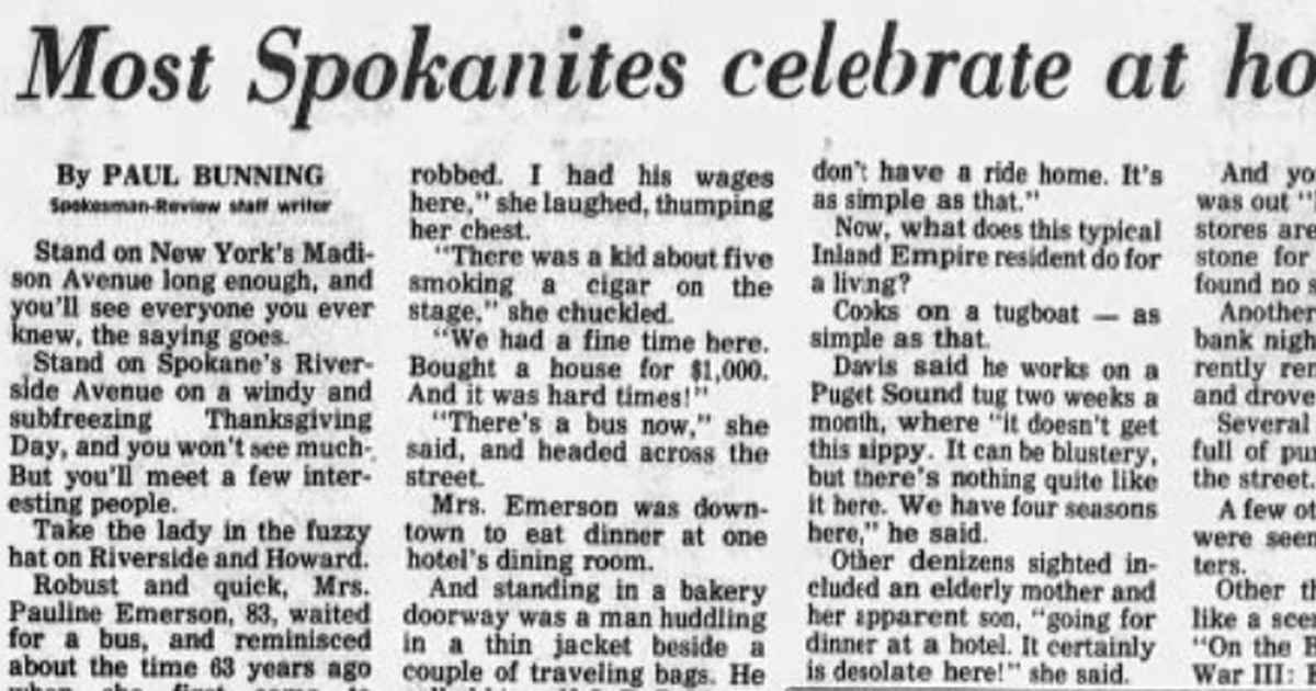 This day in history: The tales of Thanksgiving humanity, live from Riverside Avenue