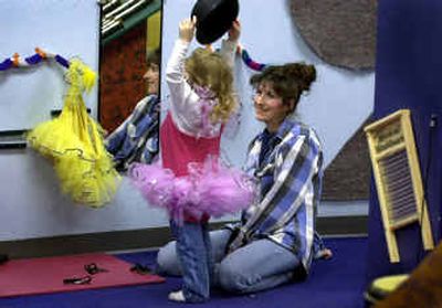 
Lisl Collins and her daughter Jordan played at the now-closed Children's Museum in downtown Spokane in 2001. Mobius at River Park Square, as the Spokane museum is now called, is expected to open in the downtown mall this summer. 
 (File/ / The Spokesman-Review)