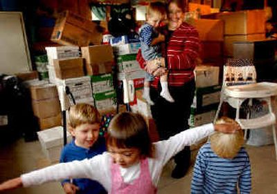 
Maggie Mjelde runs a daycare out of her Kootenai home near Sandpoint. She's leasing a shipping container to send items she's collected to Tanzania to help a village hit by AIDS. 
 (Kathy Plonka / The Spokesman-Review)