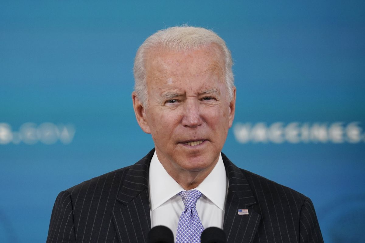 President Joe Biden talks about the newly approved COVID-19 vaccine for children ages 5-11 from the South Court Auditorium on the White House complex in Washington, Wednesday, Nov. 3, 2021. U.S. health officials on Tuesday gave the final sign-off to Pfizer