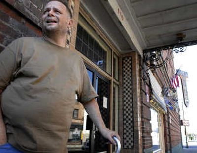 
The Spokesman-Review Otis Hotel resident Keith Isherwood is one of the tenants who could be forced out of his home. He is unemployed and has lived in the building about 18 years.
 (Jed Conklin / The Spokesman-Review)
