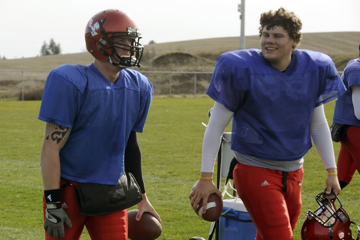 Bo Levi Mitchell, left, and Greg Panelli are top candidates to replace Matt Nichols. (Colin Mulvany)