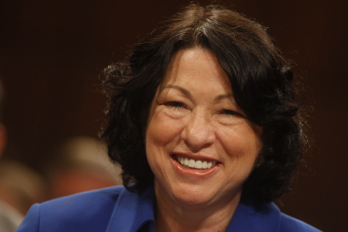 Supreme Court nominee Judge Sonia Sotomayor smiles prior to Monday’s Senate Judiciary Committee hearing on her nomination.  (Associated Press / The Spokesman-Review)