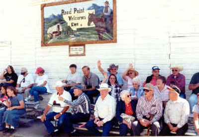 
The downtown bleachers are full of spectators waiting for the morning start of the parade, which will kick off the day's activities at the Sheep Drive at Reed Point, Mont.
 (photosby Mike BrodwateR / The Spokesman-Review)