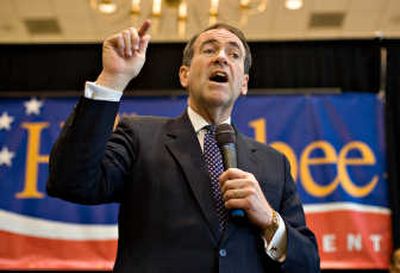 
Mike Huckabee speaks at the University of Maryland in College Park, Md., on Saturday. Associated Press
 (Associated Press / The Spokesman-Review)