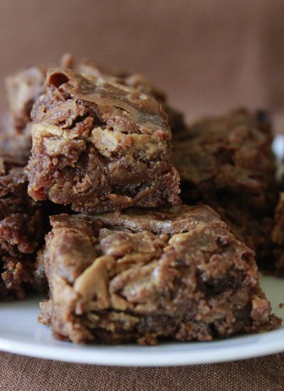 Look inside for a delicious Vegan Peanut Butter Brownie recipe that’s both chewy and gooey. (Adriana Janovich)