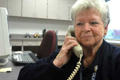 
Betty Howitt, a volunteer with the Post Falls Police has taken on the project called You Are Not Alone, or YANA, in which she calls and chats with elderly and homebound people to make sure they are OK. 
 (Jesse Tinsley / The Spokesman-Review)