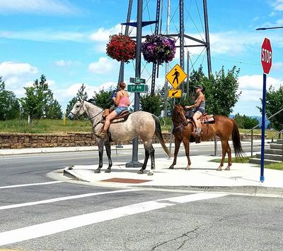 Hoofin' it up in Post Falls. Kerri Rankin Thoreson photo.