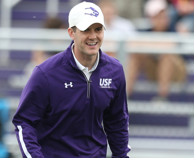 Jim Chapin, seen coaching for the University of Sioux Falls, was recently named the offensive coordinator for Eastern Washington University.  (Courtesy of USF Athletics)