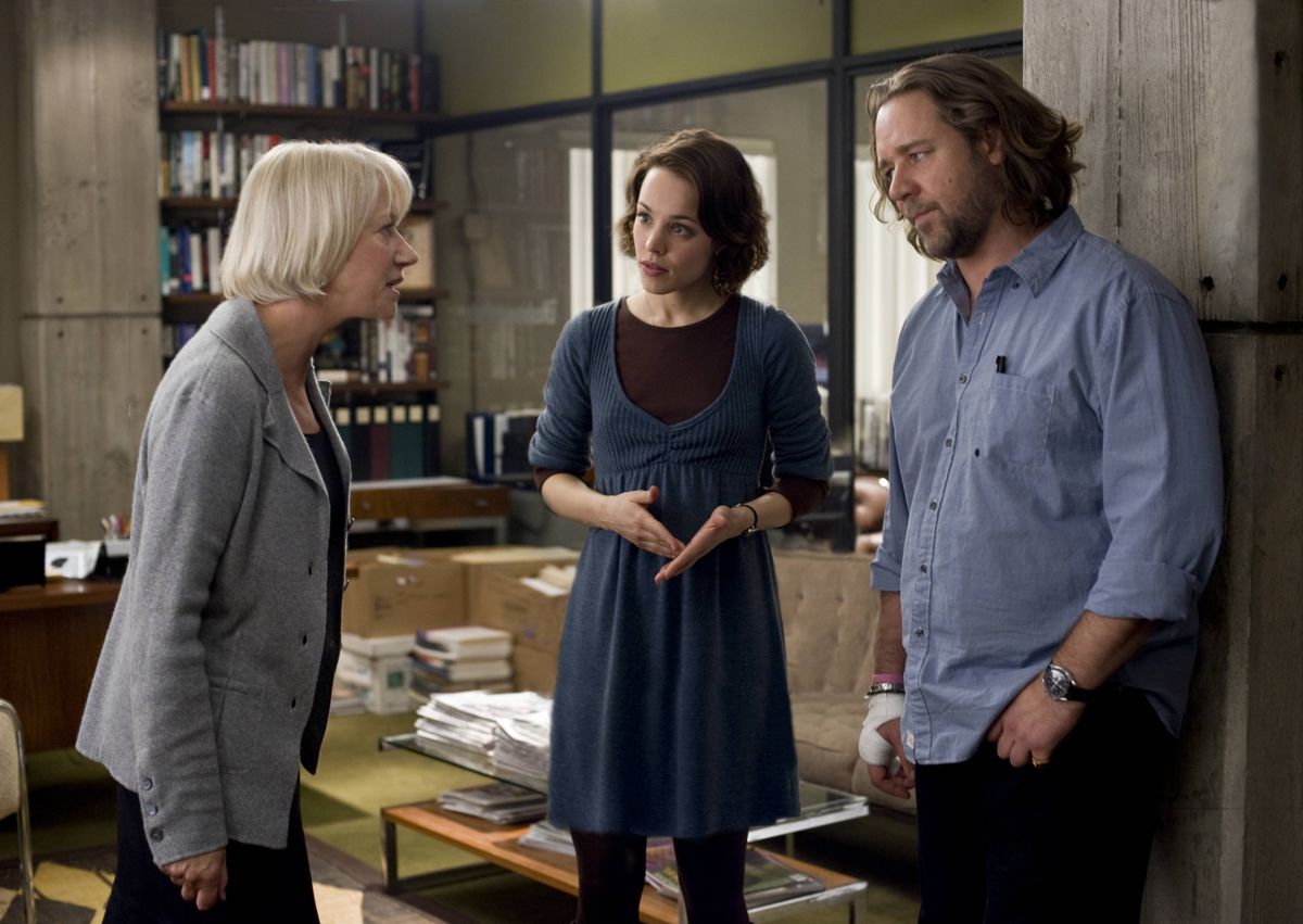 Helen Mirren, left, Rachel McAdams and Russell Crowe, right, star as journalists in the political thriller, “State of Play.” Universal Pictures (Universal Pictures / The Spokesman-Review)