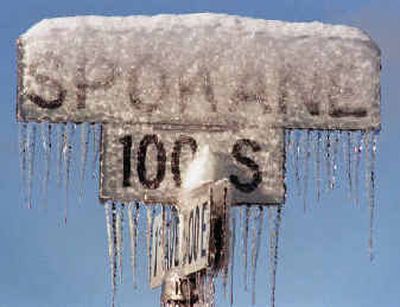 
Some Slice readers are predicting an early arrival  of ice for Spokane.
 (The Spokesman-Review)
