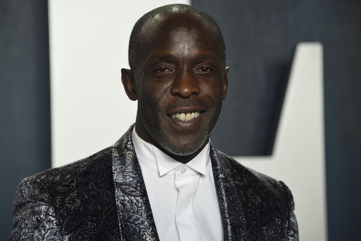 FILE - In this Sunday, Feb. 9, 2020, file photo, Michael K. Williams arrives at the Vanity Fair Oscar Party in Beverly Hills, Calif. Williams, who played the beloved character Omar Little on “The Wire,” has died. New York City police say Williams was found dead Monday, Sept. 6, 2021, at his apartment in Brooklyn. He was 54.  (Evan Agostini)