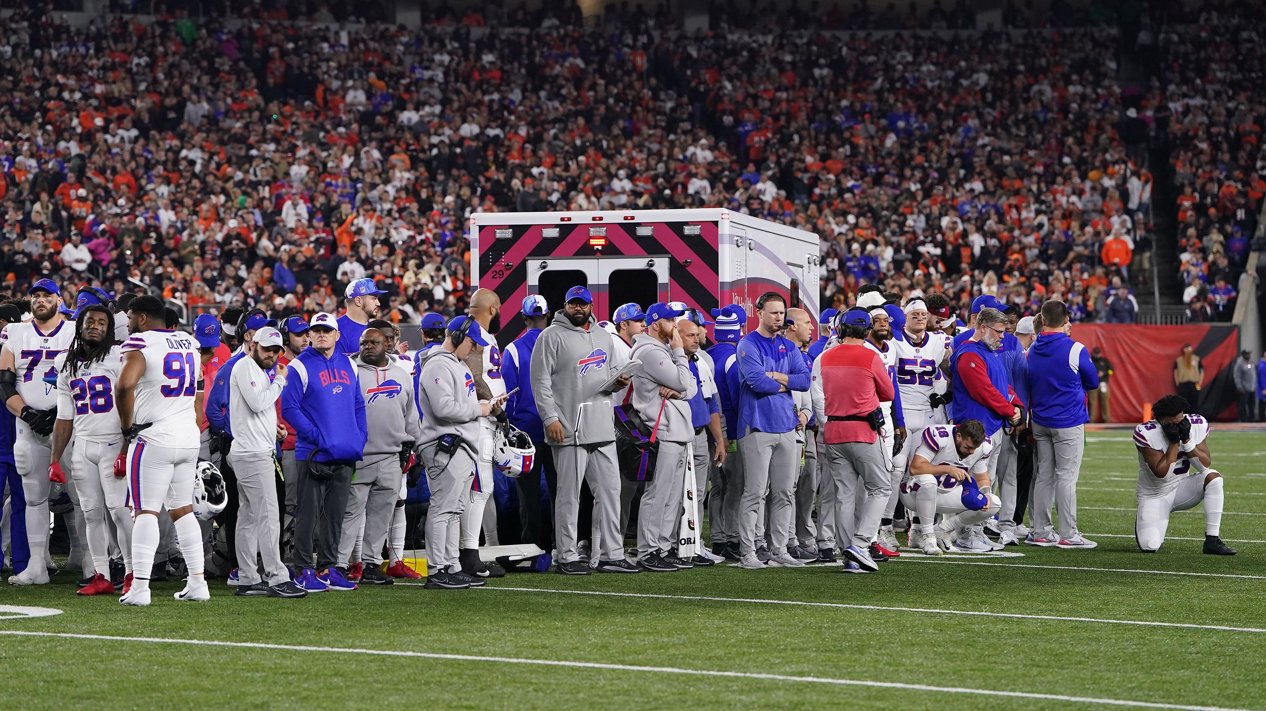 Is Damar Hamlin at the Bills game? Buffalo safety in attendance for playoff  game vs. Bengals