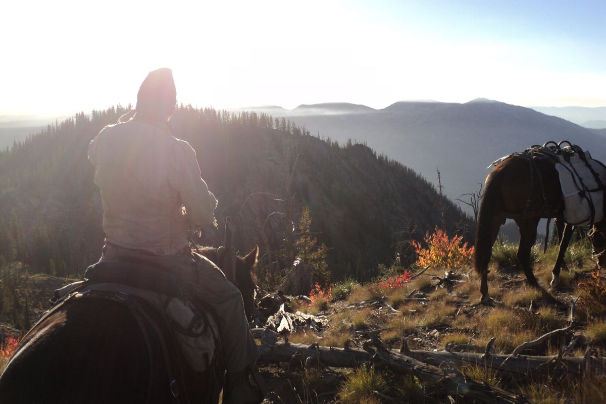 A lone elk hunter soaks in the grandeur of the Gospel Hump Wilderness, north of the Salmon River, in Idaho. (Bill Brock / Courtesy)