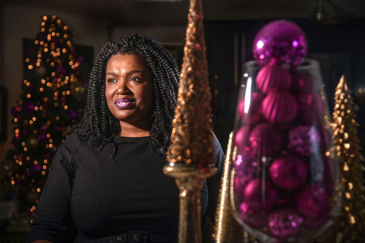 Kiantha Duncan president of the Spokane chapter of the NAACP, has created a short documentary, “In His Face,” that will debut this weekend before screening at the Northwest Social Justice Film Festival in Seattle later this spring.  (DAN PELLE/THE SPOKESMAN-REVIEW)