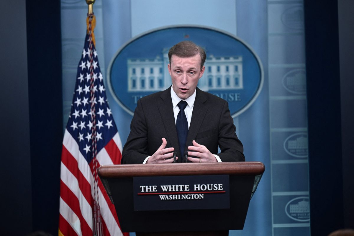 U.S. National Security Adviser Jake Sullivan speaks during the daily briefing at the White House in Washington, D.C., on Dec. 12, 2022.    (Brendan Smialowski/AFP/Getty Images/TNS)