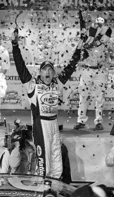 
Kevin Harvick enjoys his All-Star triumph at Concord. 
 (Associated Press / The Spokesman-Review)