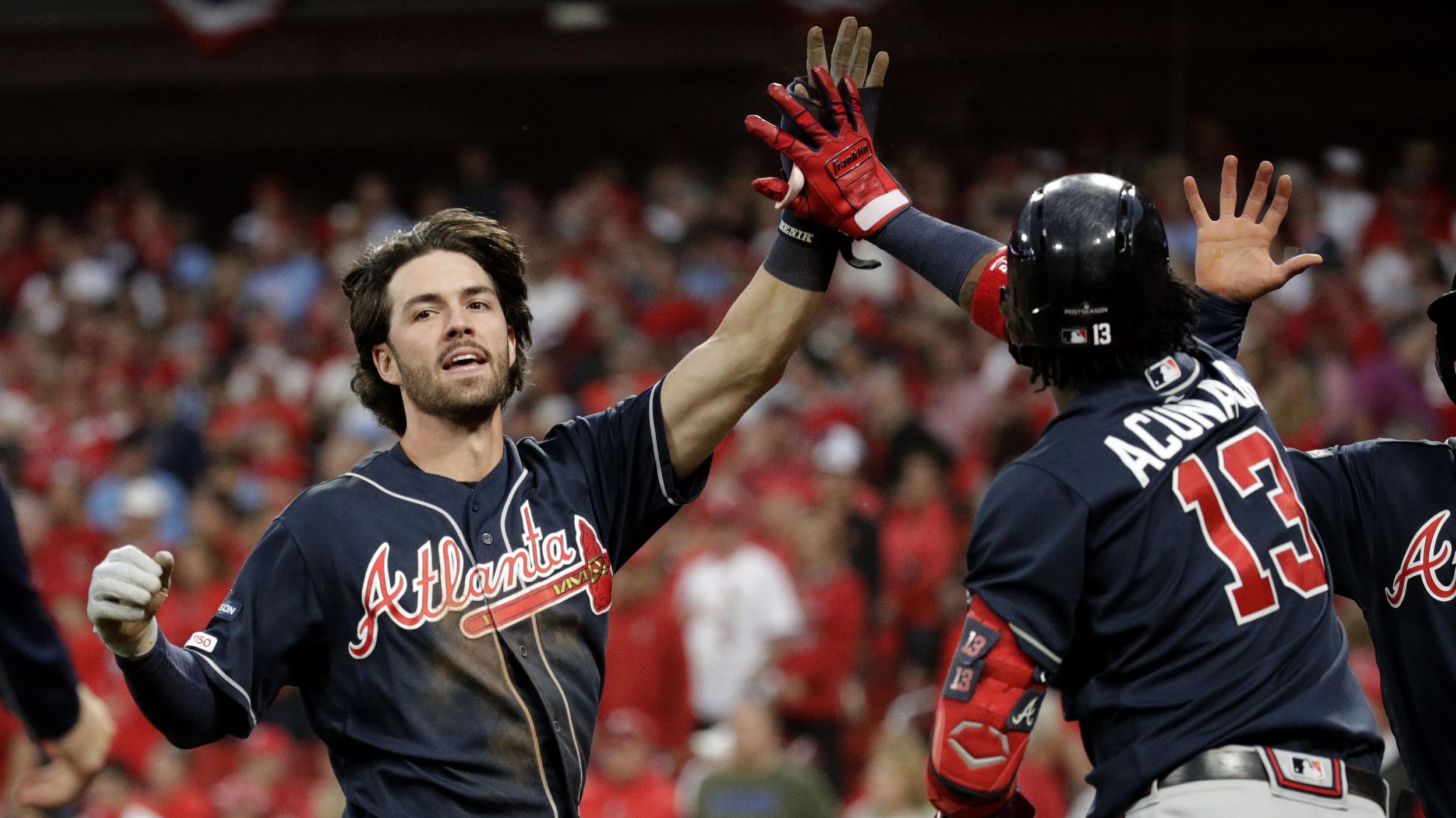 Duvall, Braves rally in 9th to beat Cards 3-1, lead NLDS 2-1