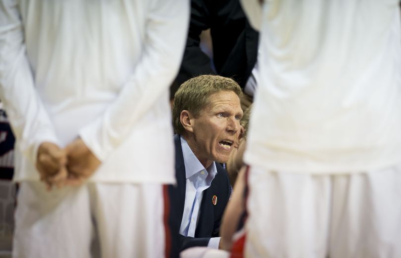 Coach Mark Few looks for Gonzaga’s first Sweet 16 appearance in six years. (Colin Mulvany)